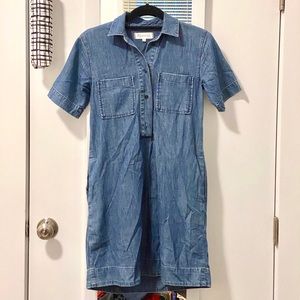 Madewell XXS denim shirt dress